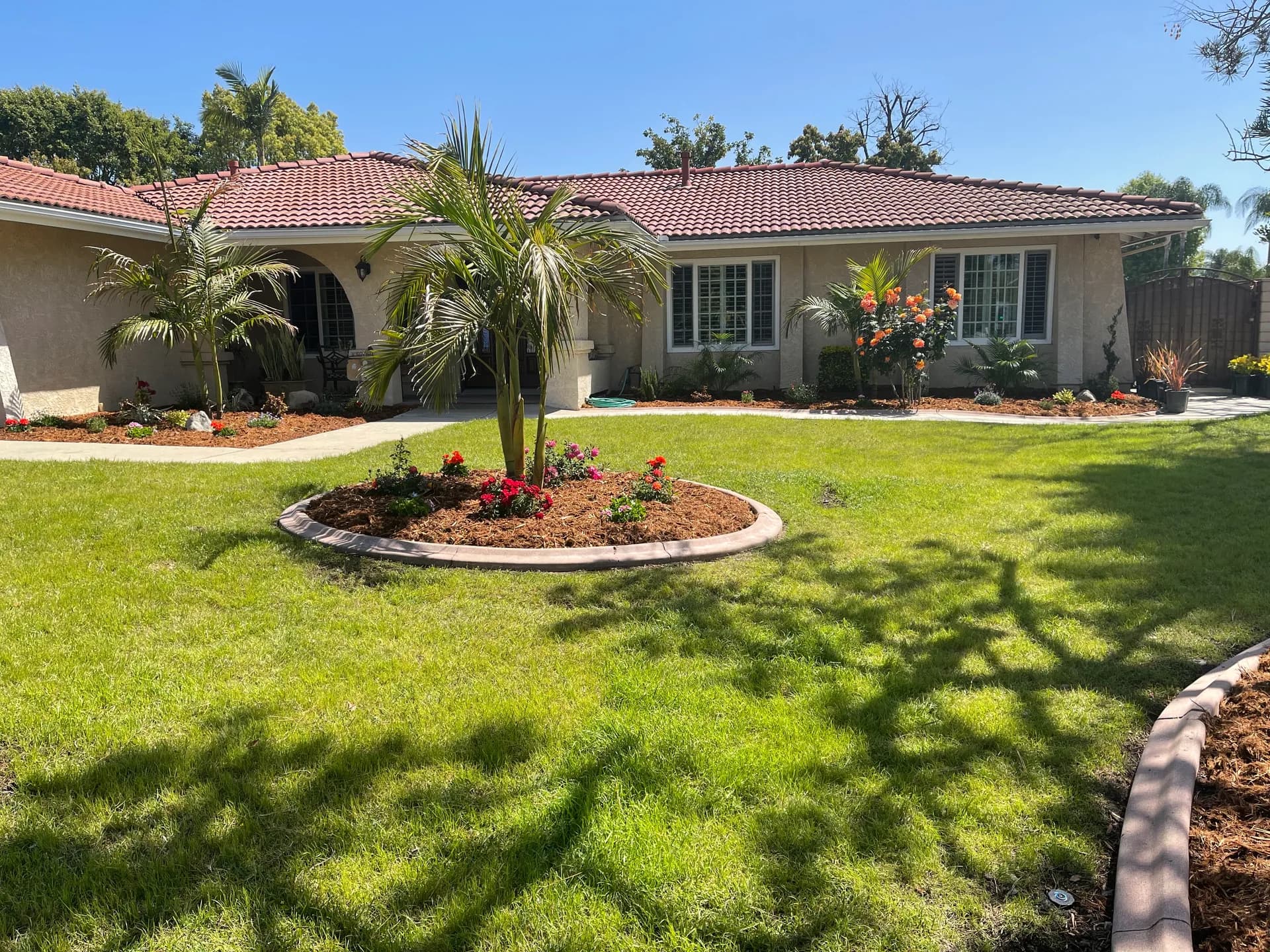 The front exterior and garden of La Casita Residential Care in Glendora, California